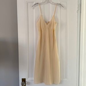 Vintage cream slip dress made in the USA